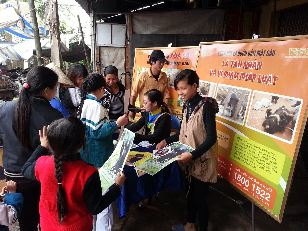  Tổ chức các hoạt động truyền thông tại điểm nóng về nuôi nhốt gấu