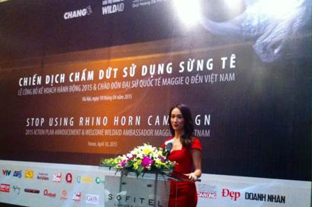  Sao thế giới kêu gọi chấm dứt sử dụng sừng tê giác