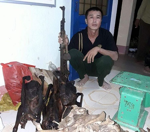  Dùng súng tiểu liên AK tàn sát nhiều động vật quý hiếm